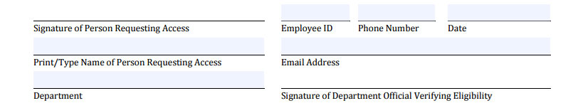 employee information form fields
